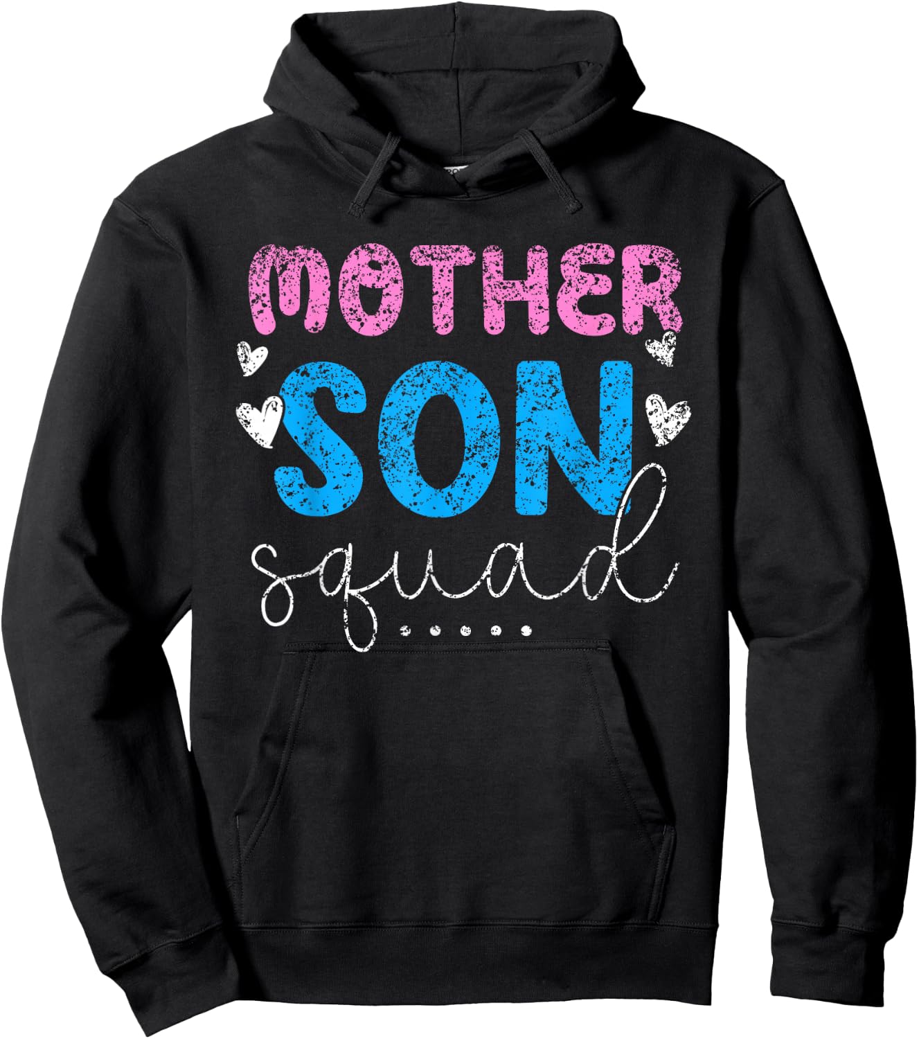 Mother Son Squad Mother's Day Matching Mom Sons Mother Son Hoodie - Hoodie | Black