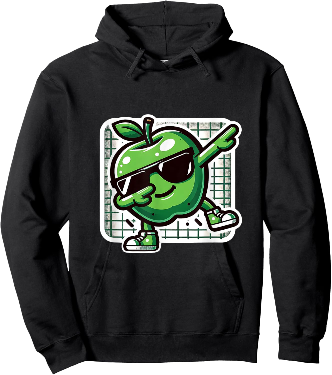 Funny Dab Apple Dancing Dabbing Fruit Meme Hoodie - Hoodie | Black