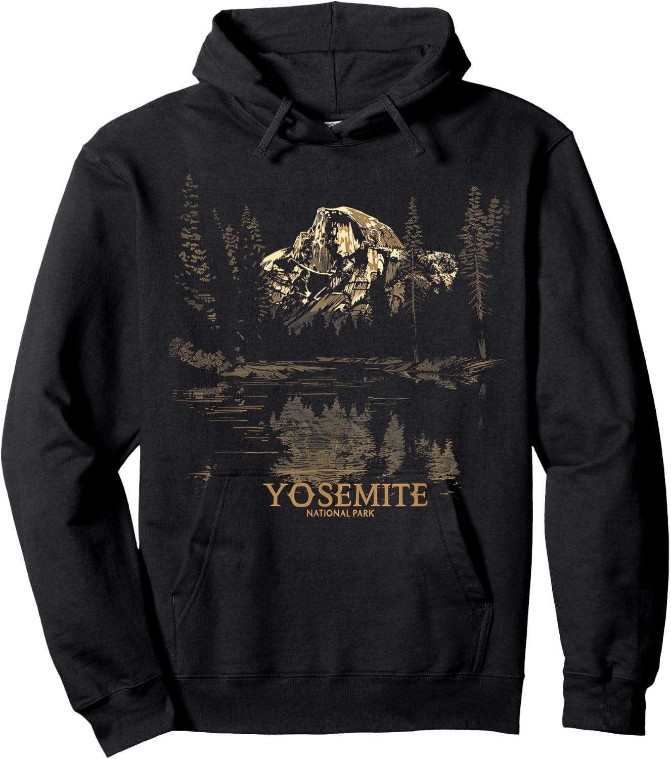 Yosemite - US National Park Vintage Men Women Kids Retro Hoodie - Hoodie | Black