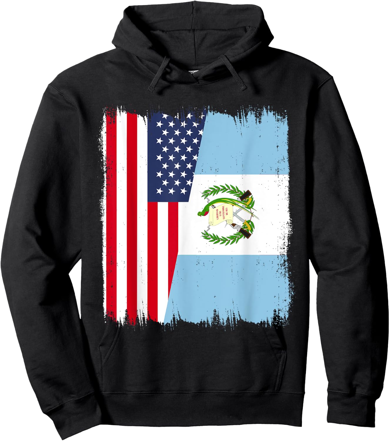 America Guatemala Flag American Guatemalan Roots Pride Hoodie - Hoodie | Black