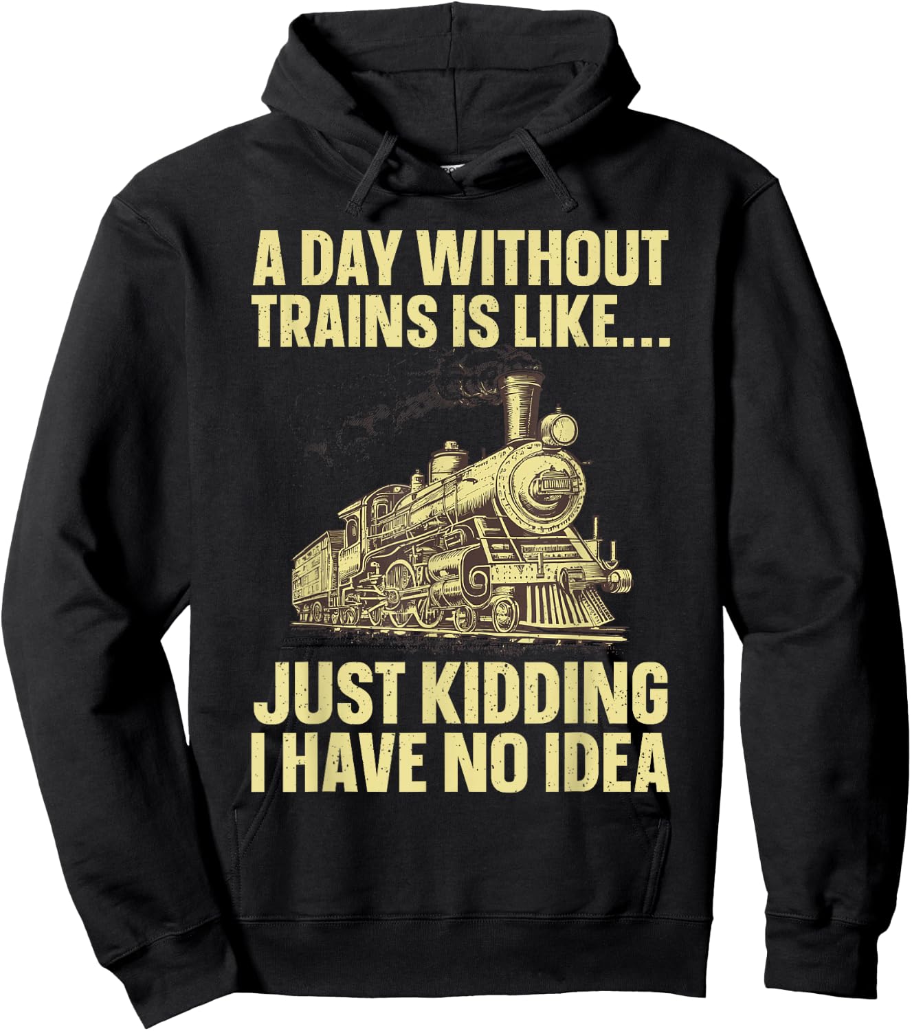 Best Train Art Women Railroad Steam Train Lovers Hoodie - Hoodie | Black