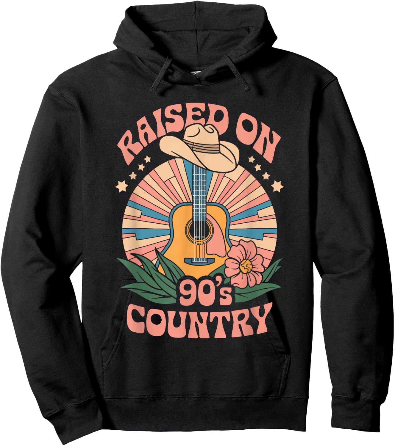 Raised On 90's Country Hoodie - Hoodie | Black