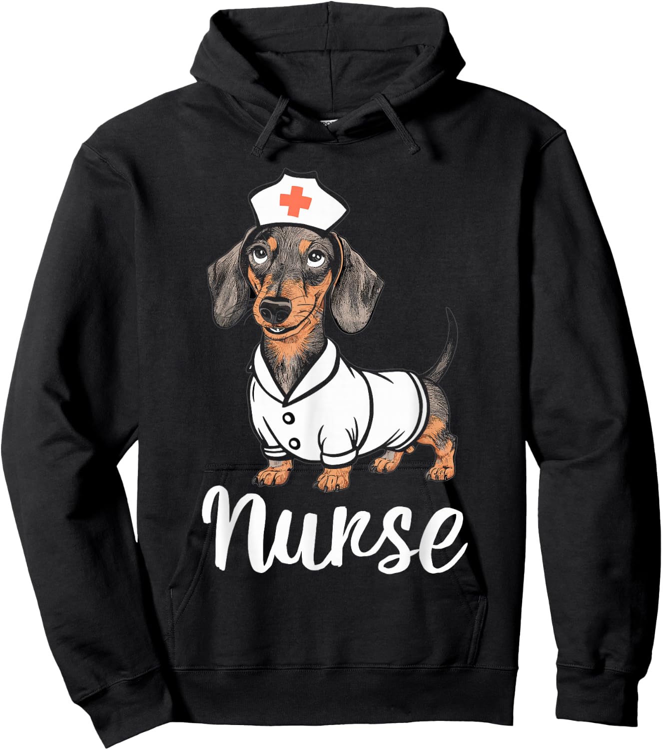 Nurse Dachshunds In Costumes Adorable Nurse Hoodie - Hoodie | Black