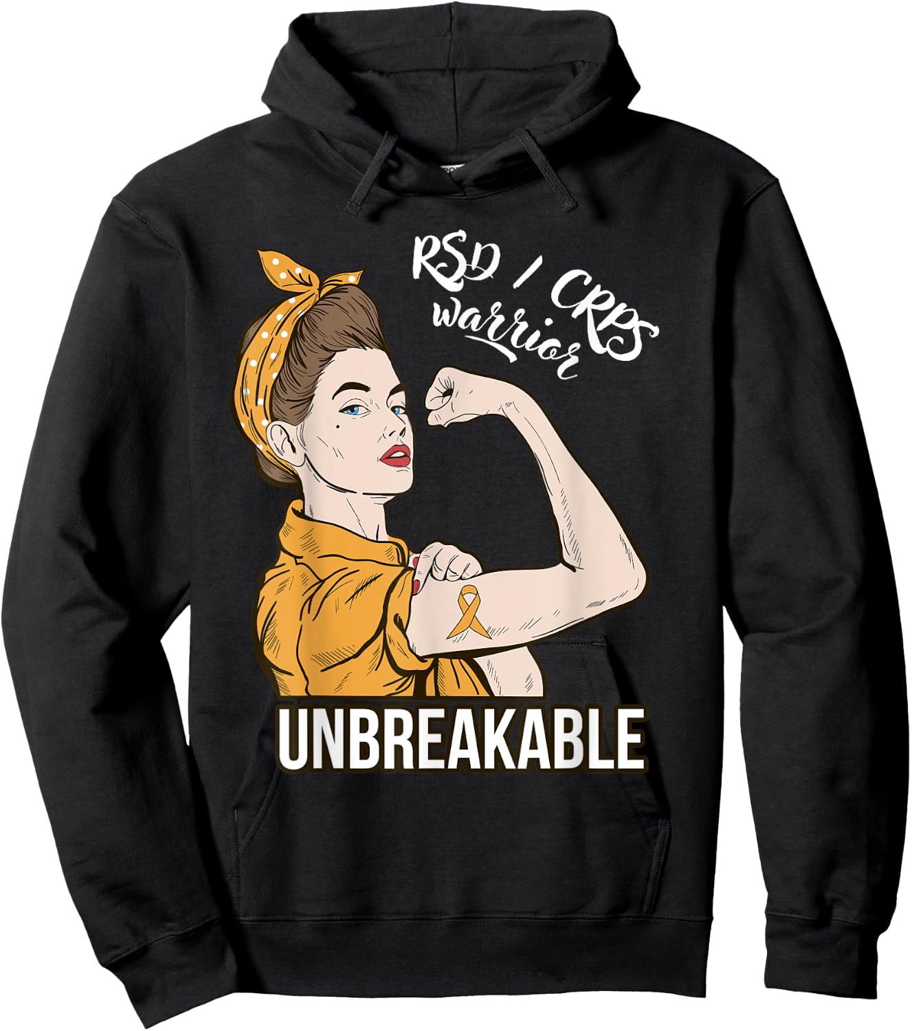 RSD CRPS Awareness CRPS Warrior Unbreakable Gift Hoodie - Hoodie | Black