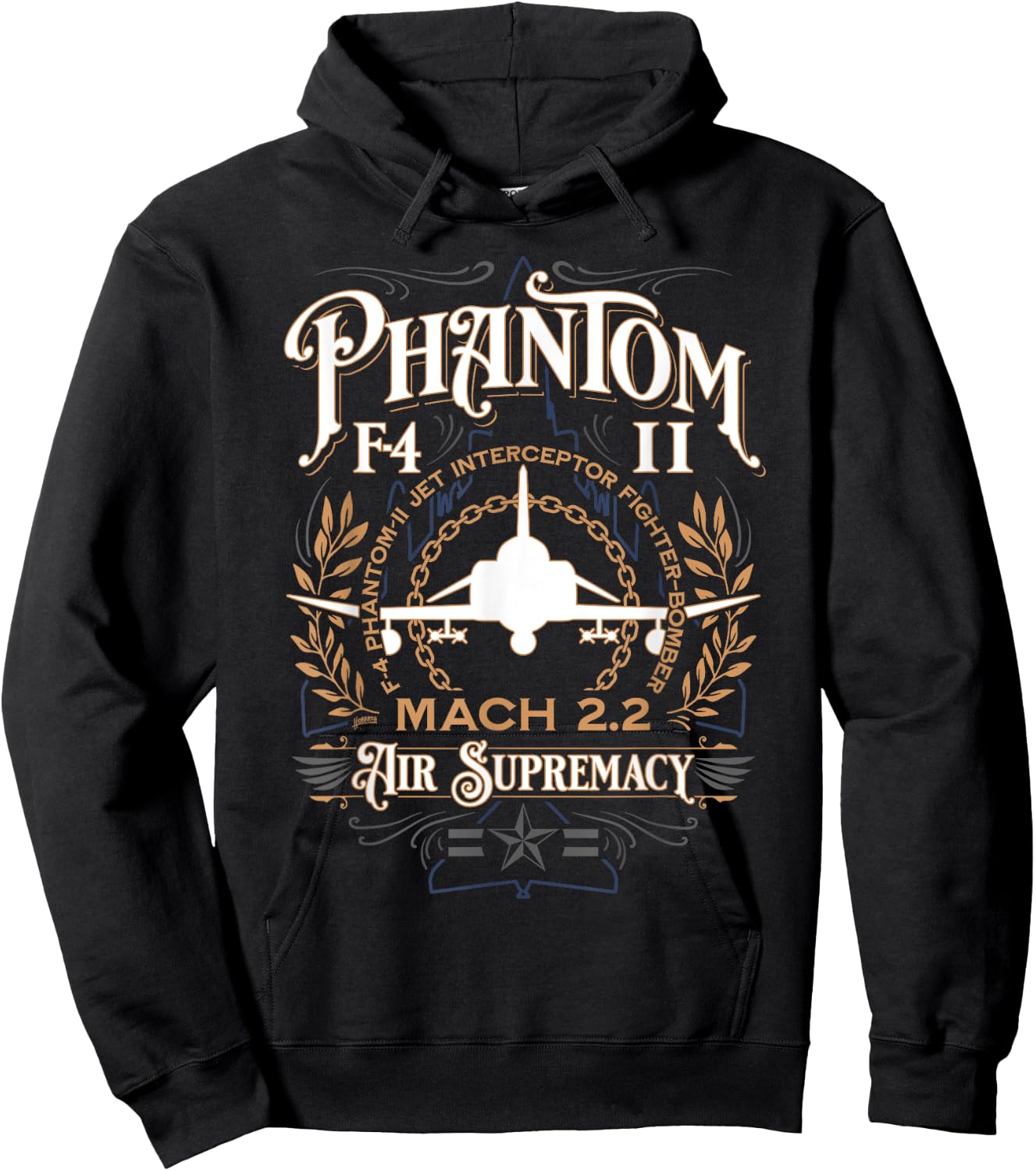 Classic F-4 Phantom II Military Fighter Jet Aircraft Hoodie - Hoodie | Black