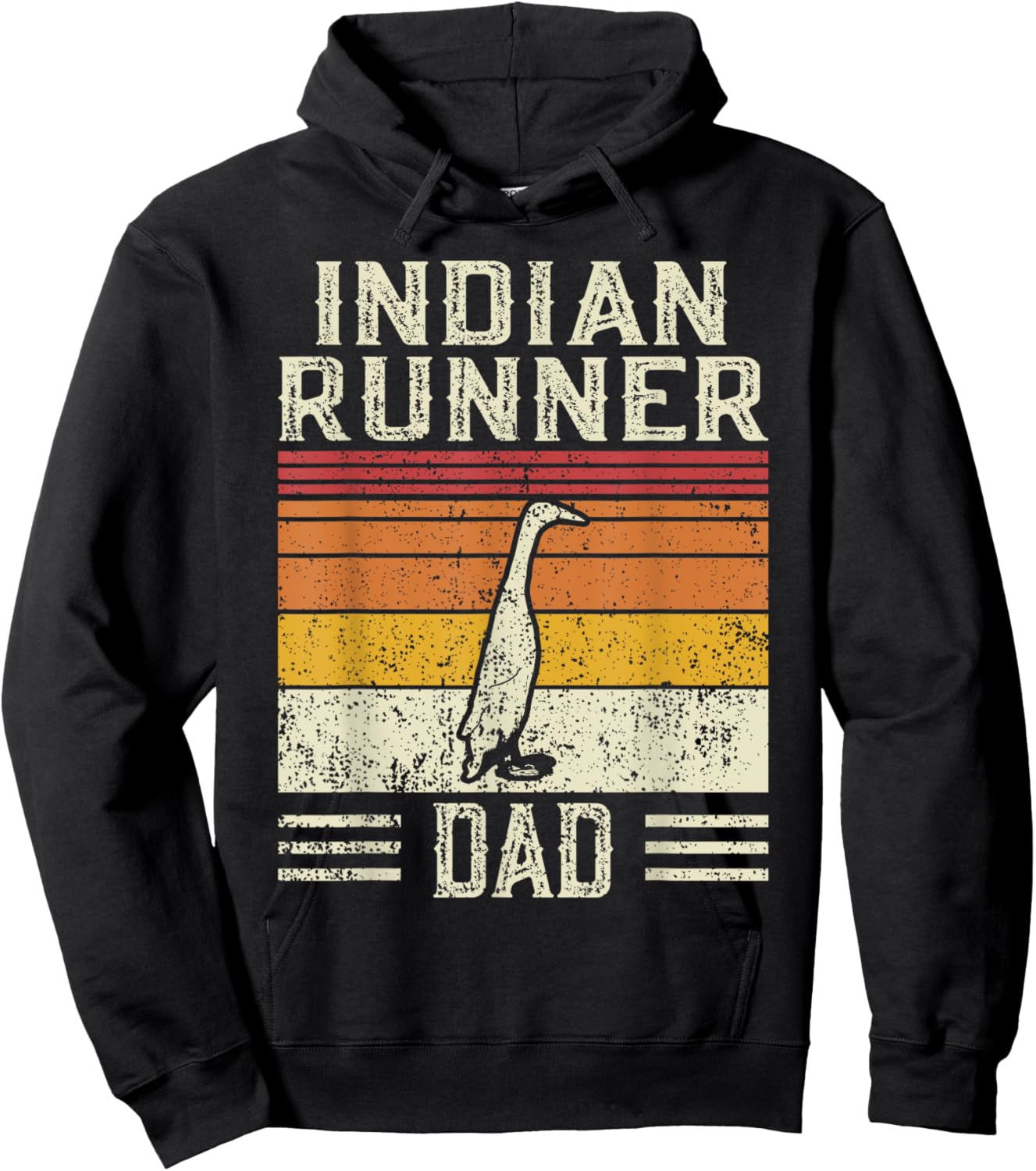 Best Duck Dad Men - Vintage Indian Runner Hoodie - Hoodie | Black