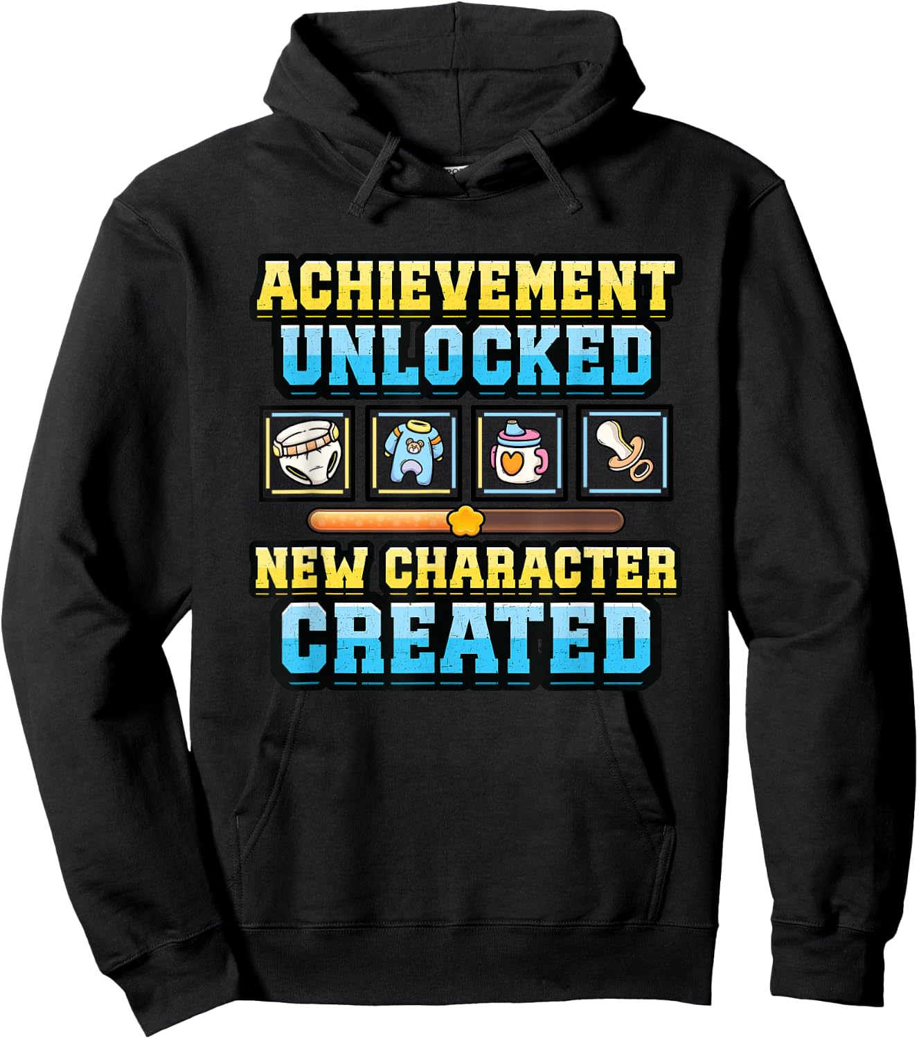 New Character Created - Pregnancy Announcement Gamer Hoodie - Hoodie | Black