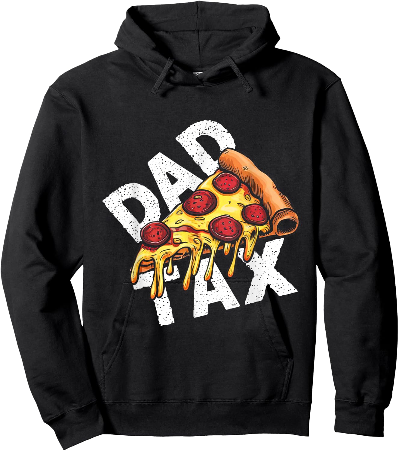 Funny Dad Tax Pizza Humor Hoodie - Hoodie | Black