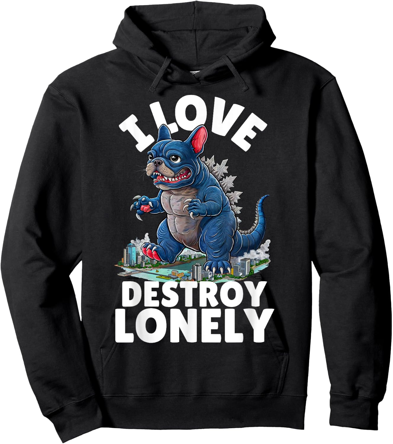 I LOVE DESTROY LONELY - Frenchzilla Urban Art Hoodie - Hoodie | Black