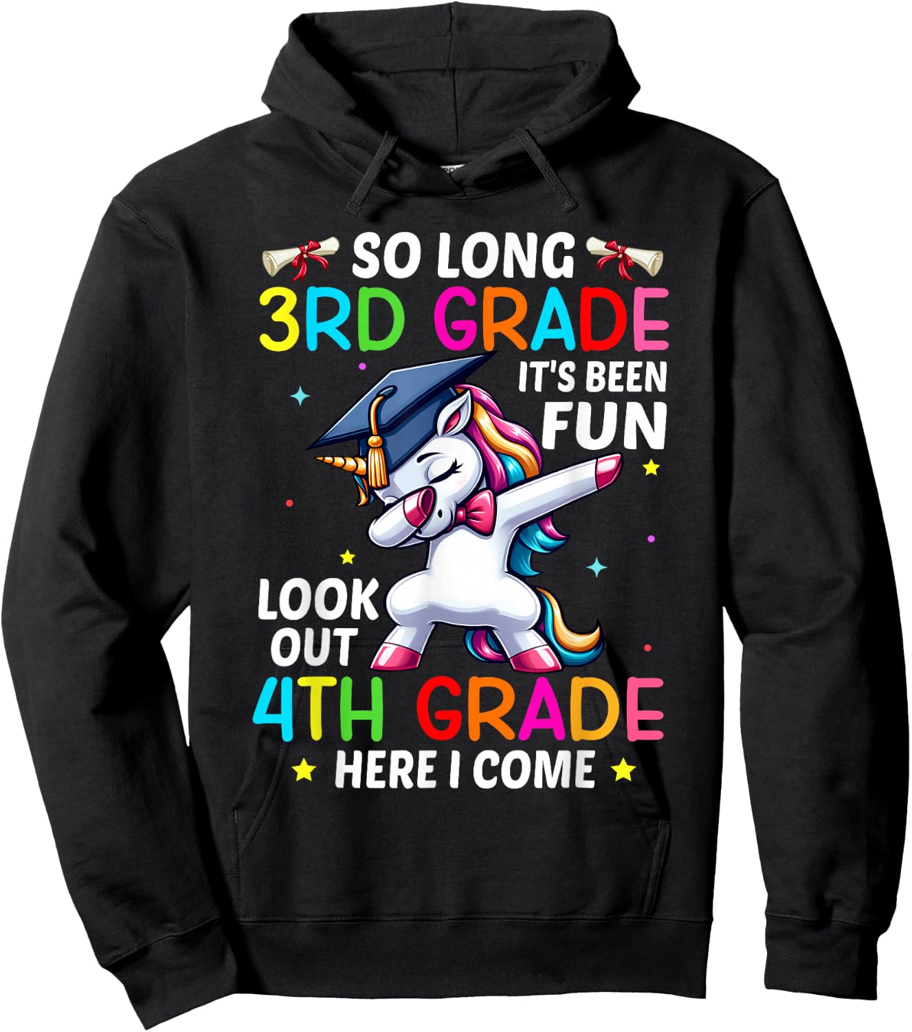 So Long 3rd Grade Graduation 4th Grade Here I Come 2024 Hoodie - Hoodie | Black