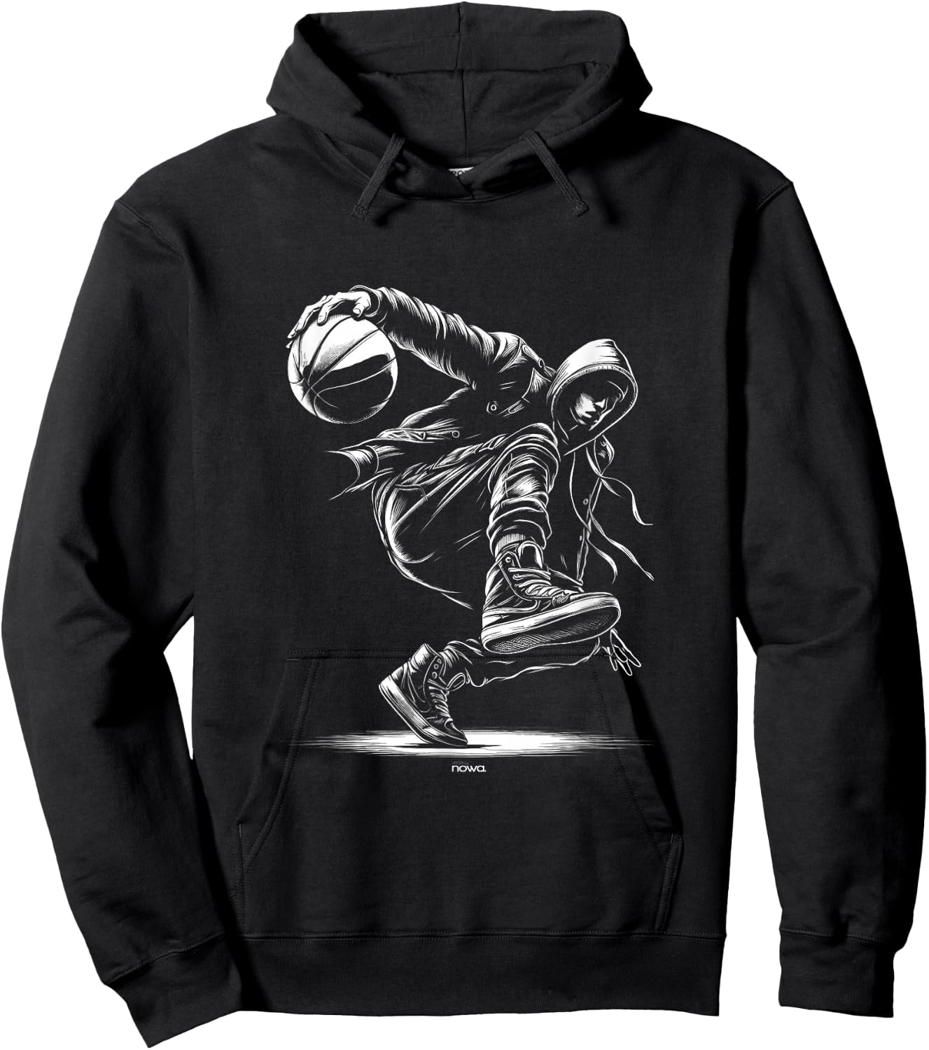 Hooded Breakdancing Basketball Crossover Hoodie - Hoodie | Black