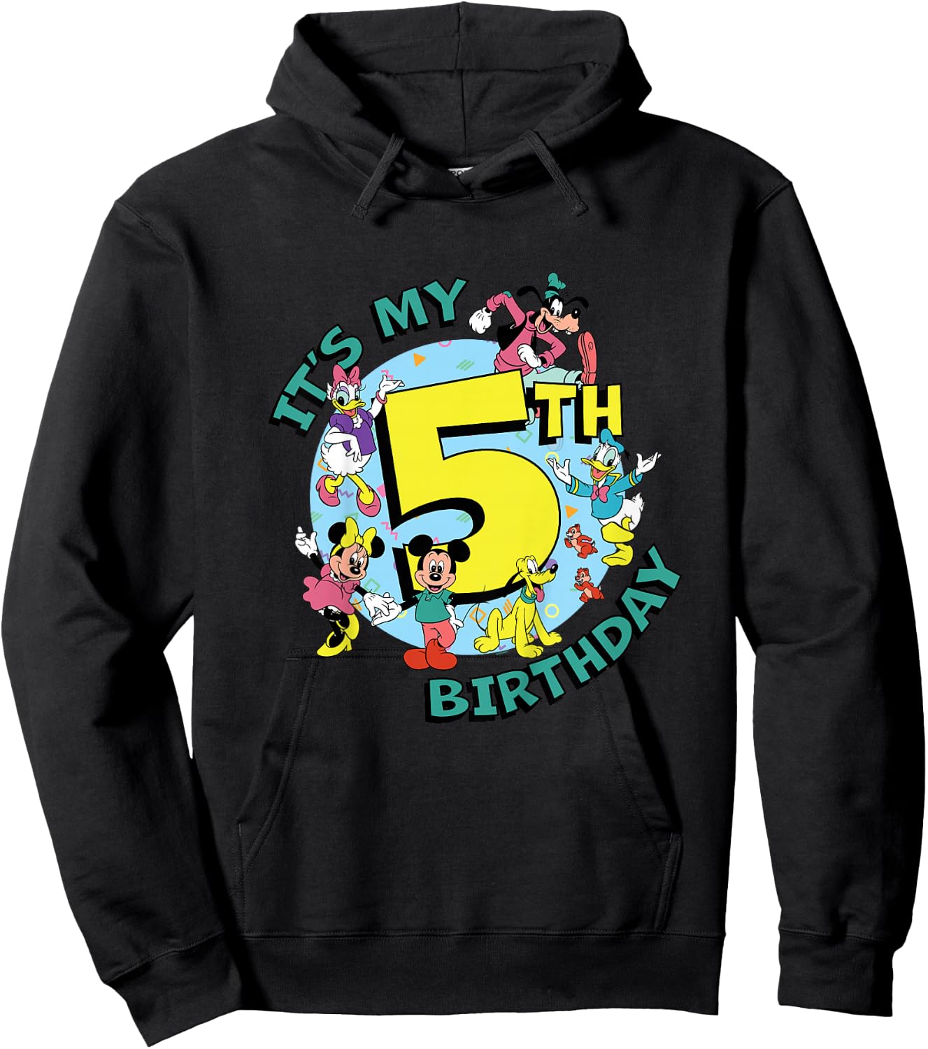 Disney Mickey and Friends It’s My Fifth 5th Birthday Hoodie - Hoodie | Black