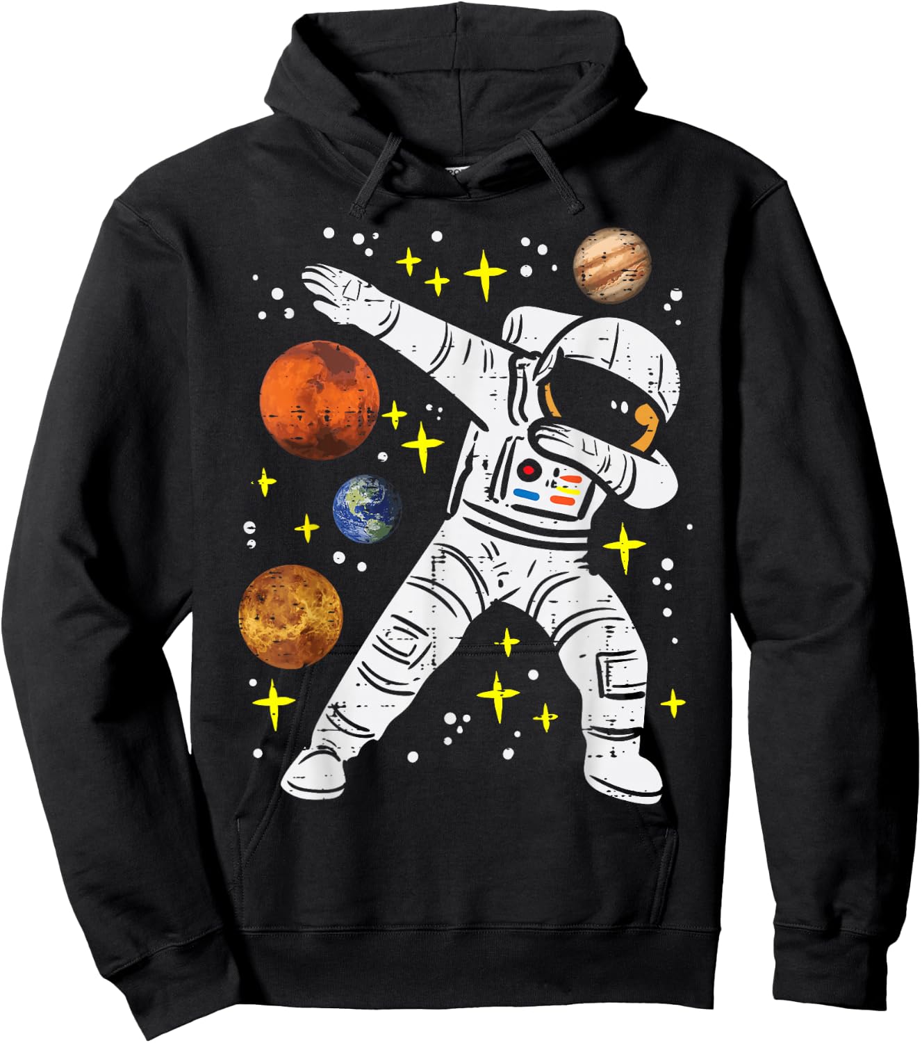 Astronaut Dab Space Spaceman Galaxy Toddler Boys Kids Teen Hoodie - Hoodie | Black