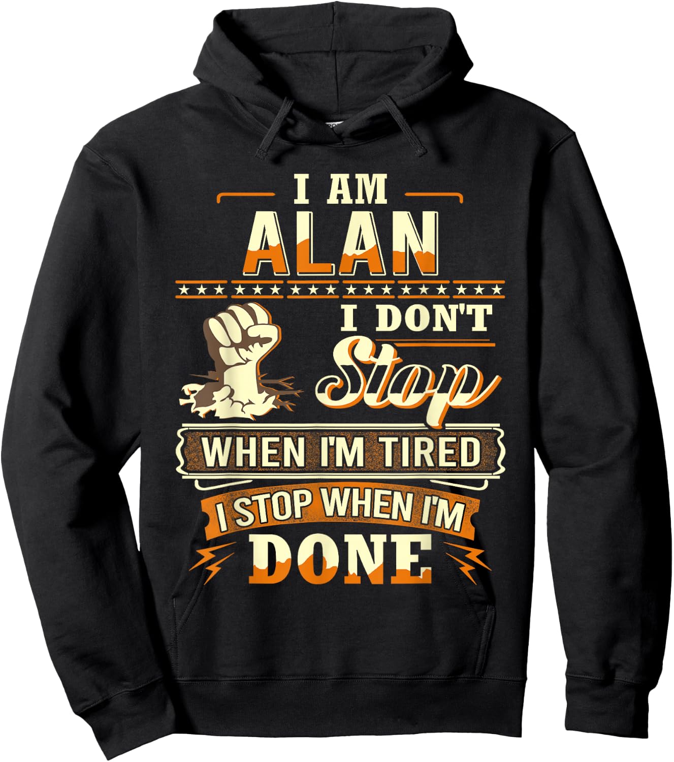 I am Alan Shirt Personalized Alan First Name Hoodie - Hoodie | Black