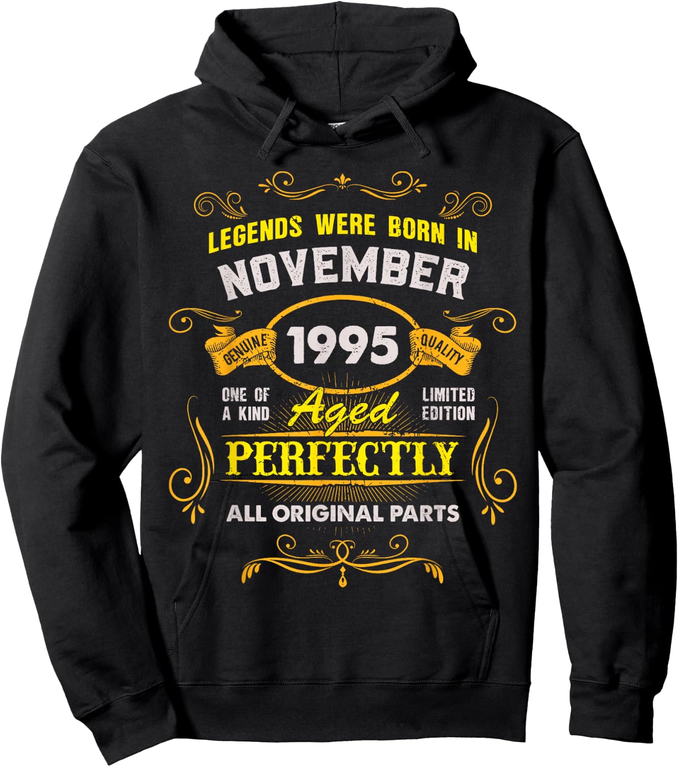 30 Years Old Legend Since November 1995 30th Birthday Gifts Hoodie - Hoodie | Black