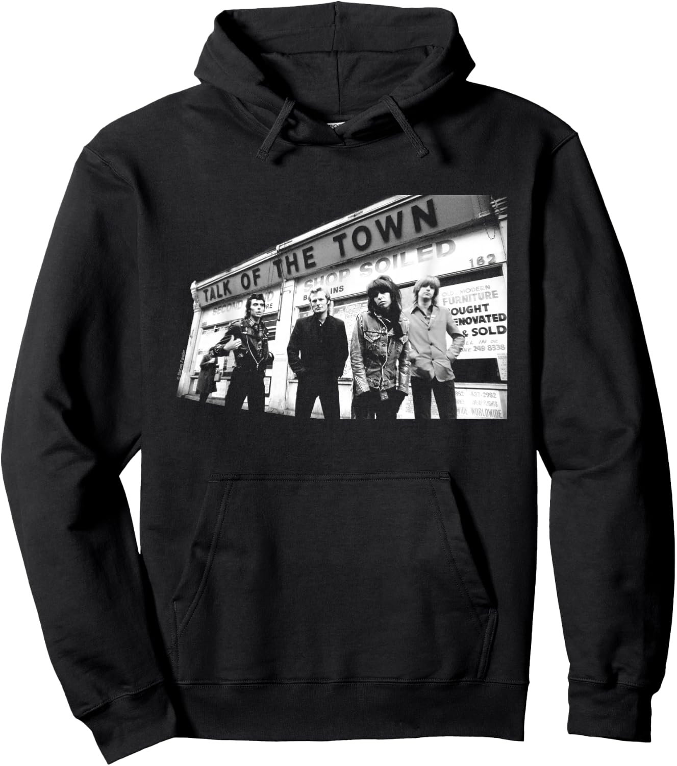 The Pretenders Talk Of The Town B&W By Simon Fowler Hoodie - Hoodie | Black