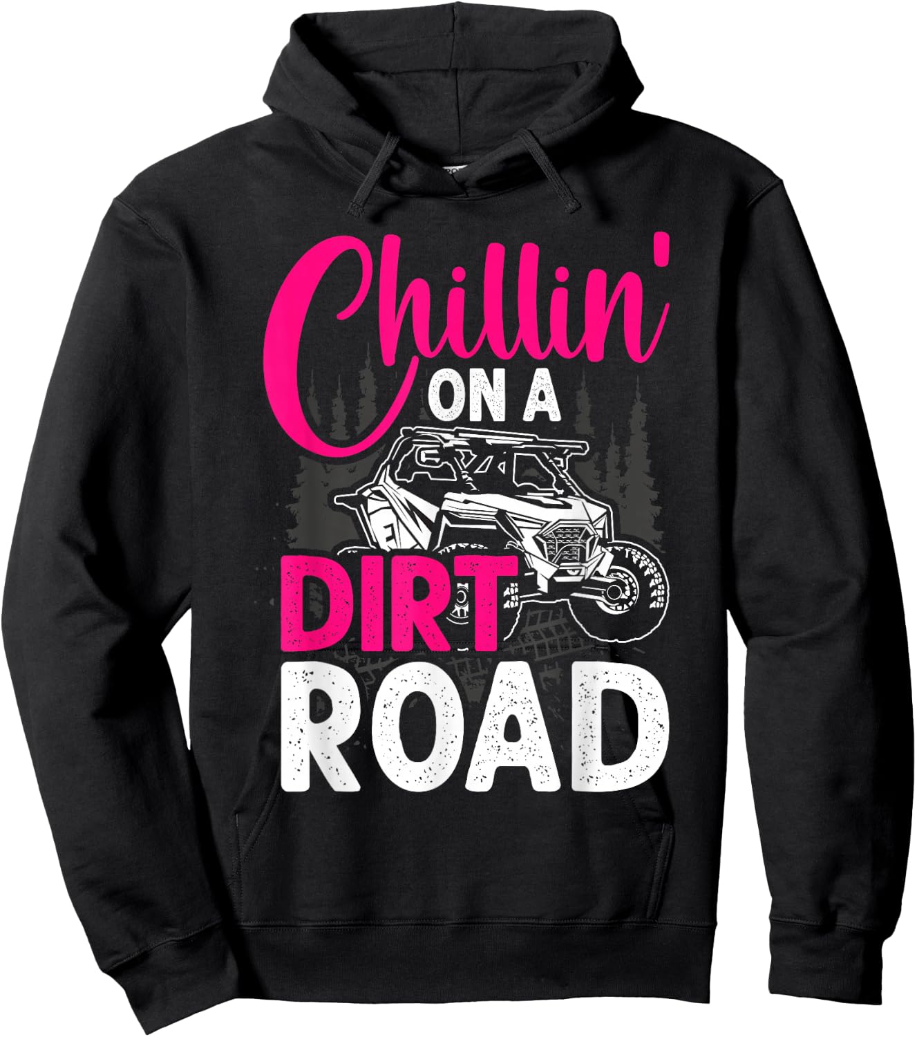 UTV Girls Chillin On Dirt Road SXS Side By Side Funny Hoodie - Hoodie | Black