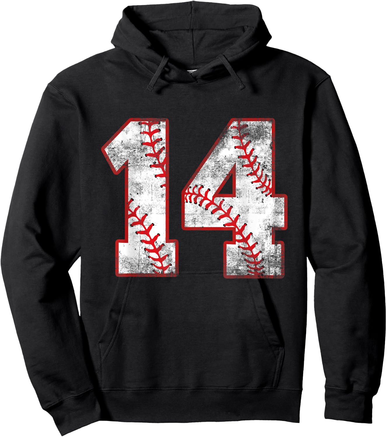 Baseball 14 Jersey 14th Birthday Gifts 14 Year Old Boys Kids Hoodie - Hoodie | Black