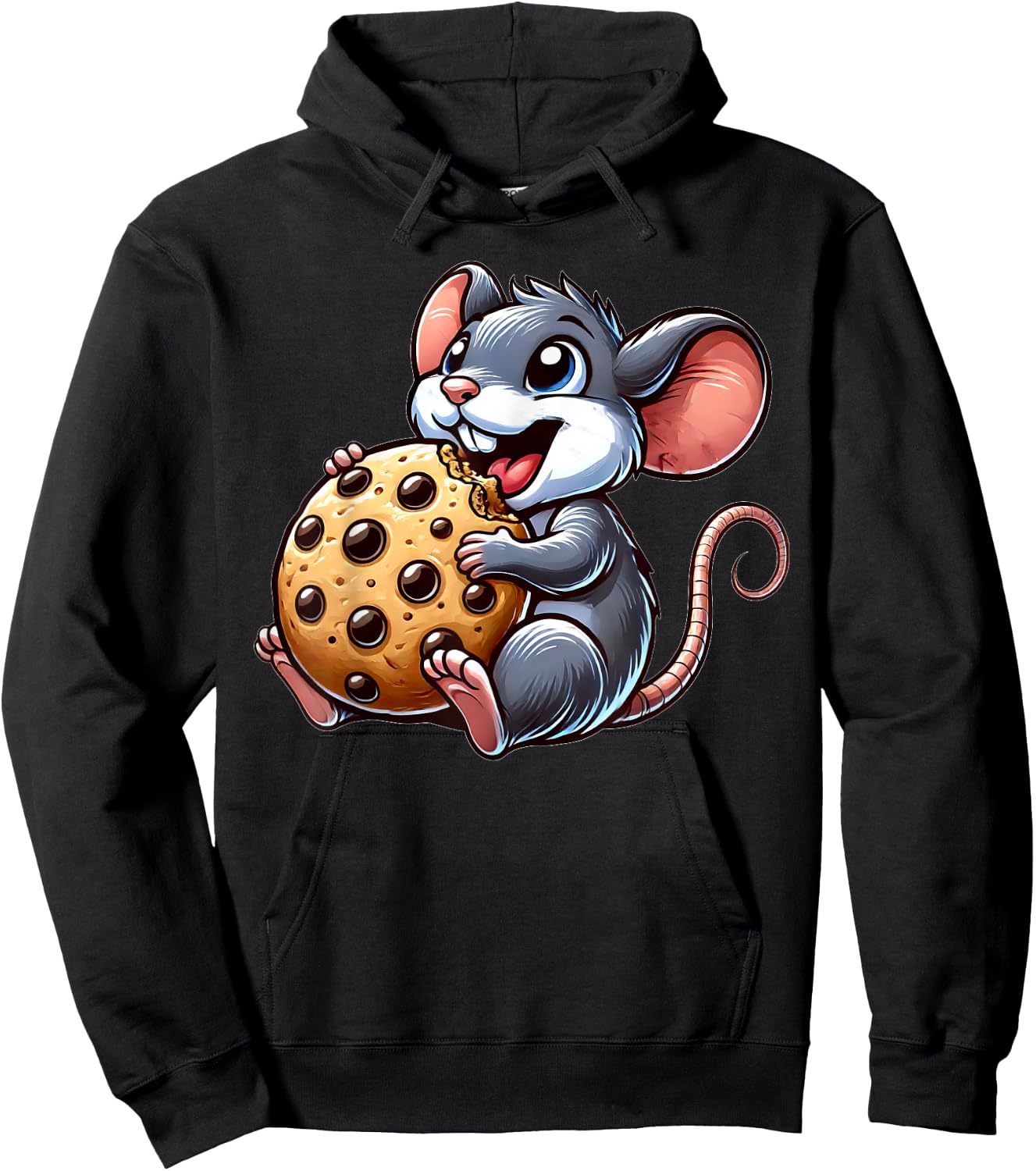 Cute Mouse Cookie Rat Hoodie - Hoodie | Black