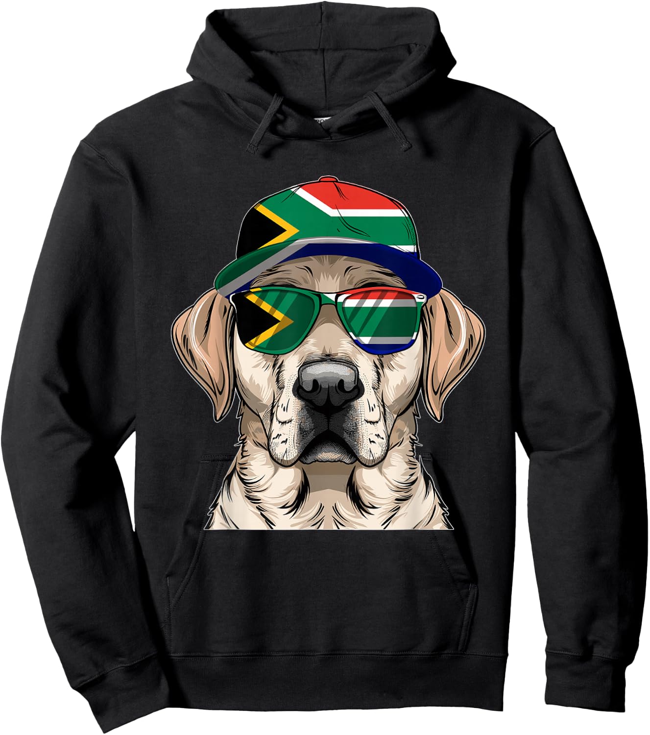 South African Flag Dog Owner Souvenirs Products South Africa Hoodie - Hoodie | Black