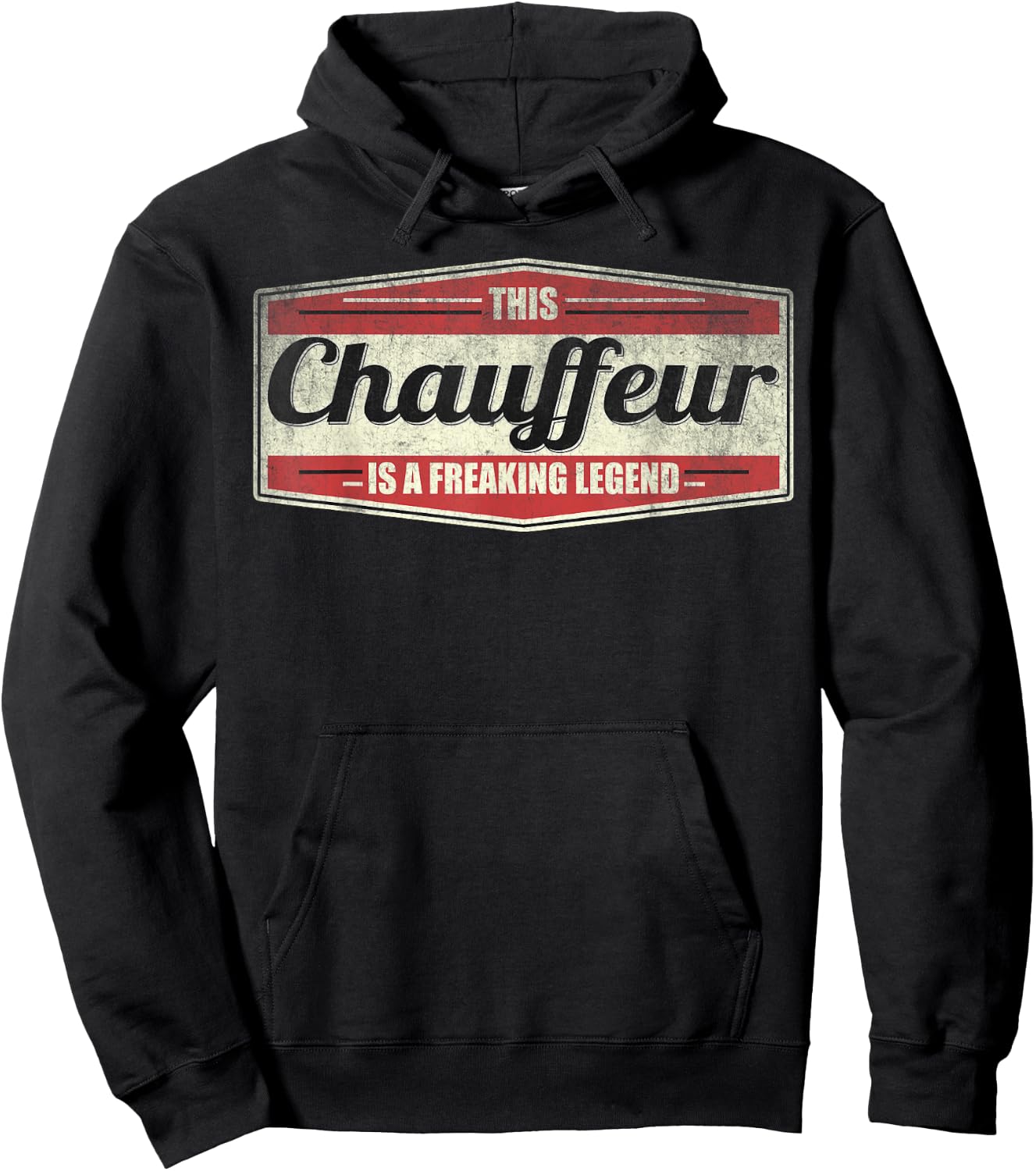 Funny Profession Quote Vintage Chauffeur Hoodie - Hoodie | Black
