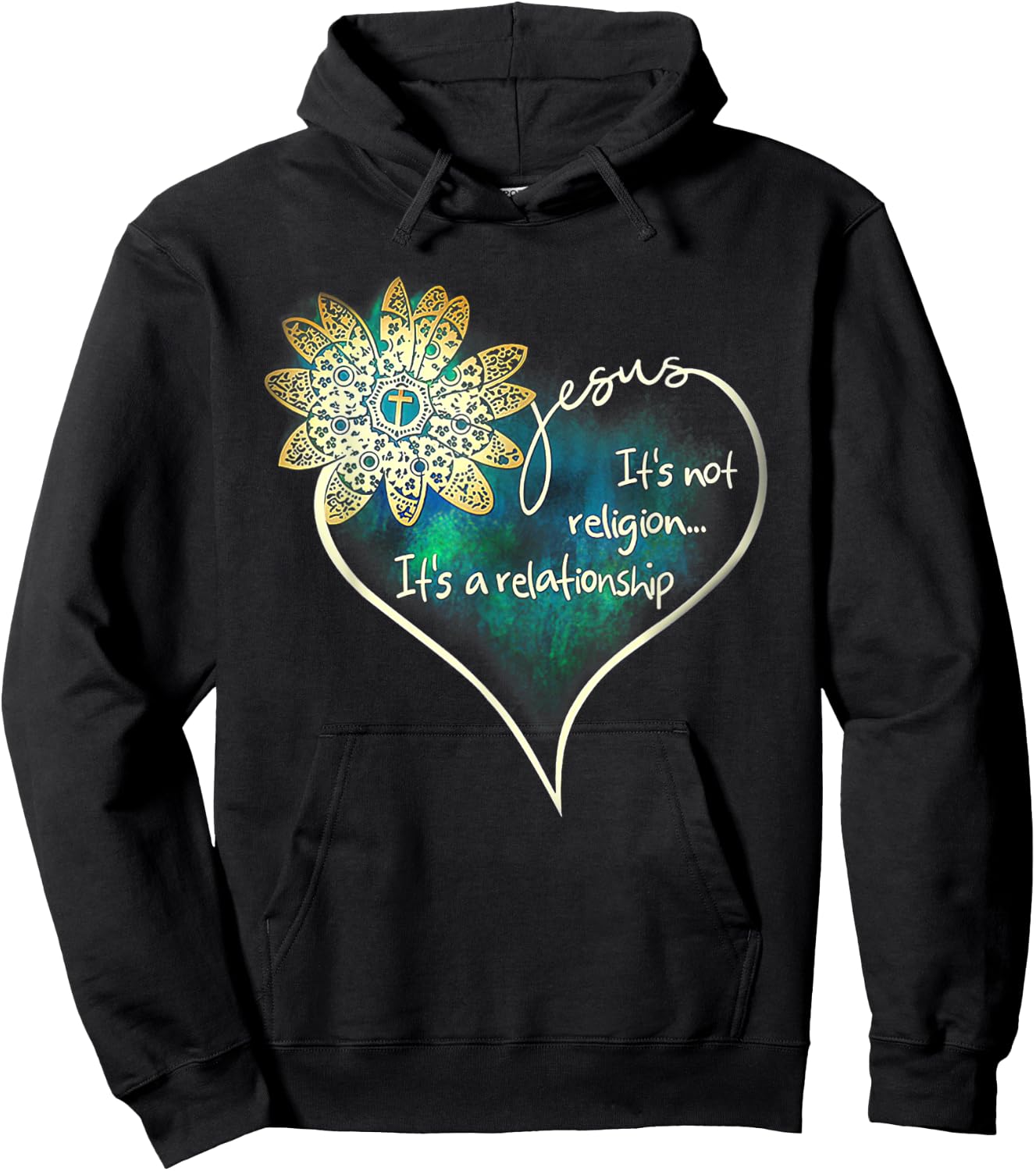 Jesus It's Not Religion It's A Relationship Hoodie - Hoodie | Black