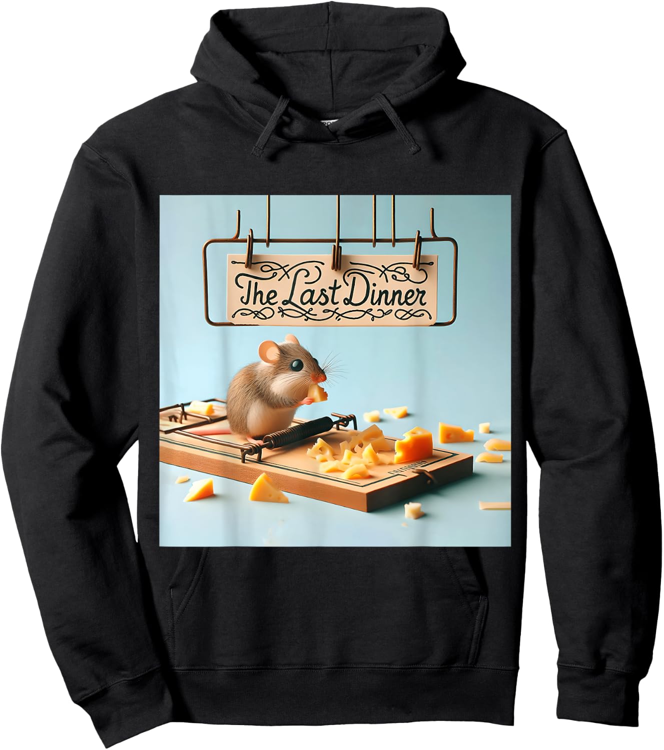 Fantasy Cute Mouse Cheese Mousetrap Hoodie - Hoodie | Black