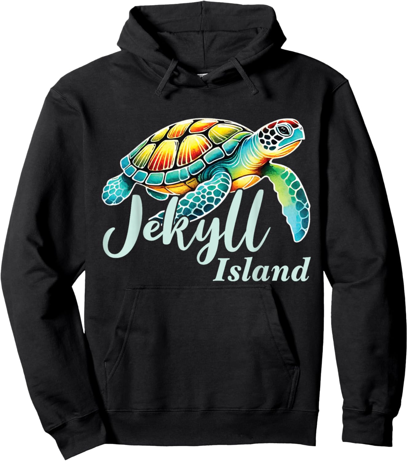 Jekyll Island Sea Turtle, Jekyll Island Hoodie - Hoodie | Black