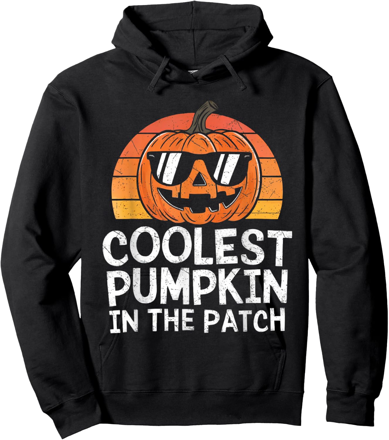 Coolest Pumpkin In The Patch Halloween Outfit Teens Boys Kid Hoodie - Hoodie | Black