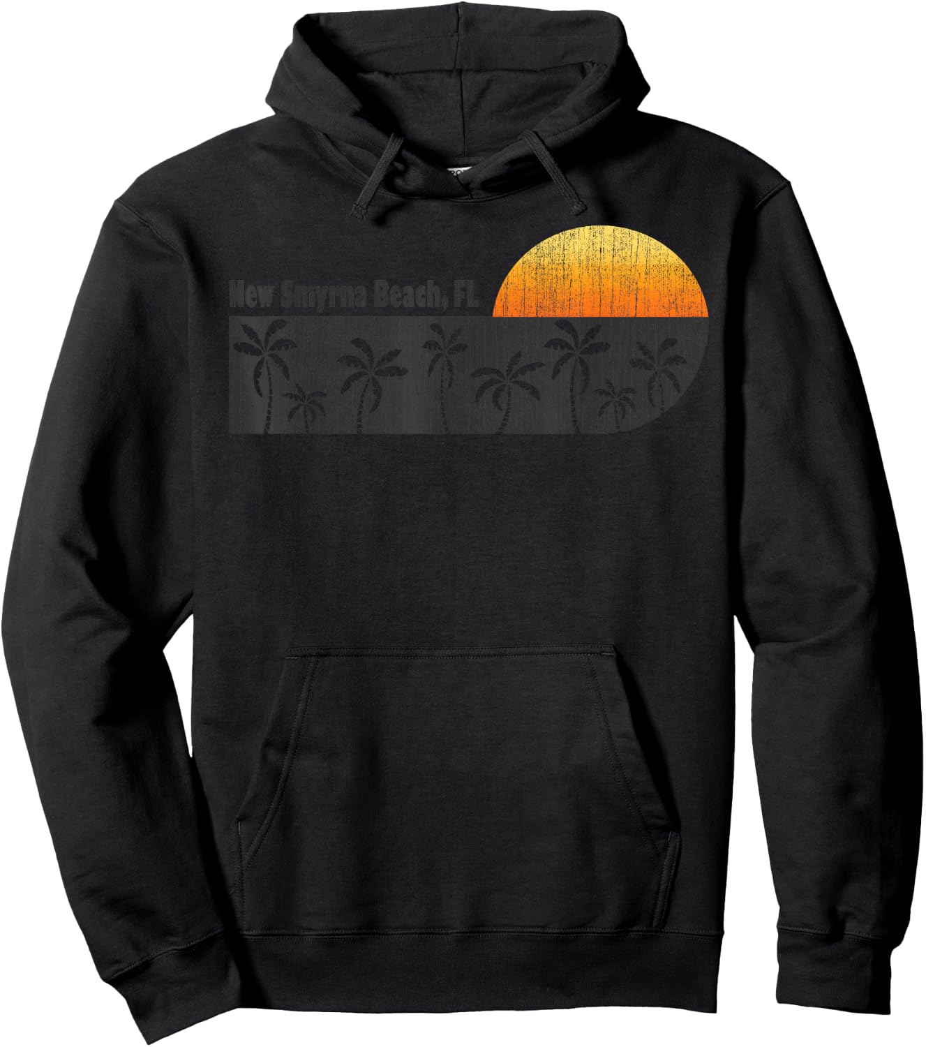 Retro New Smyrna Beach Vintage Florida Beach S Hoodie - Hoodie | Black