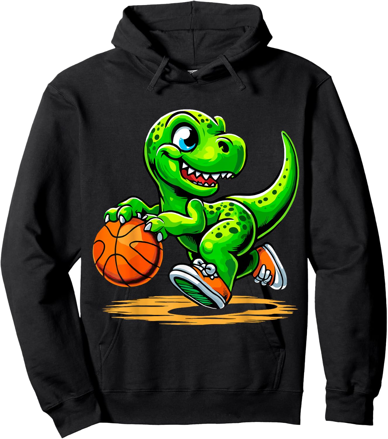 T-Rex Basketball Player Dinosaur Hoodie - Hoodie | Black