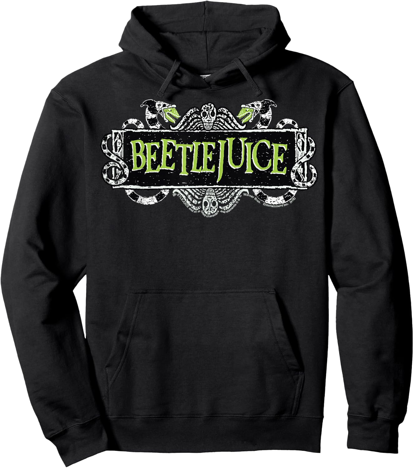 Beetlejuice Green Sign Logo Hoodie - Hoodie | Black