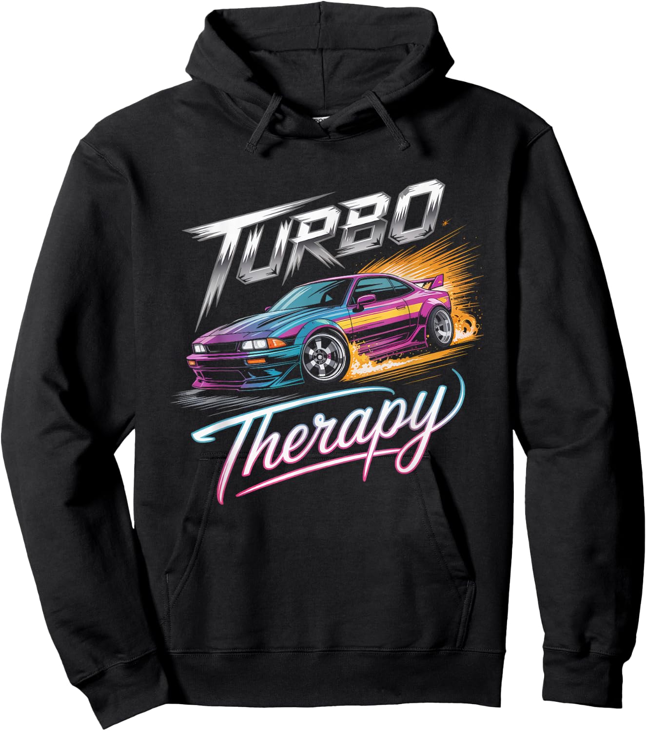 JDM Tuner Turbo Therapy Hoodie - Hoodie | Black