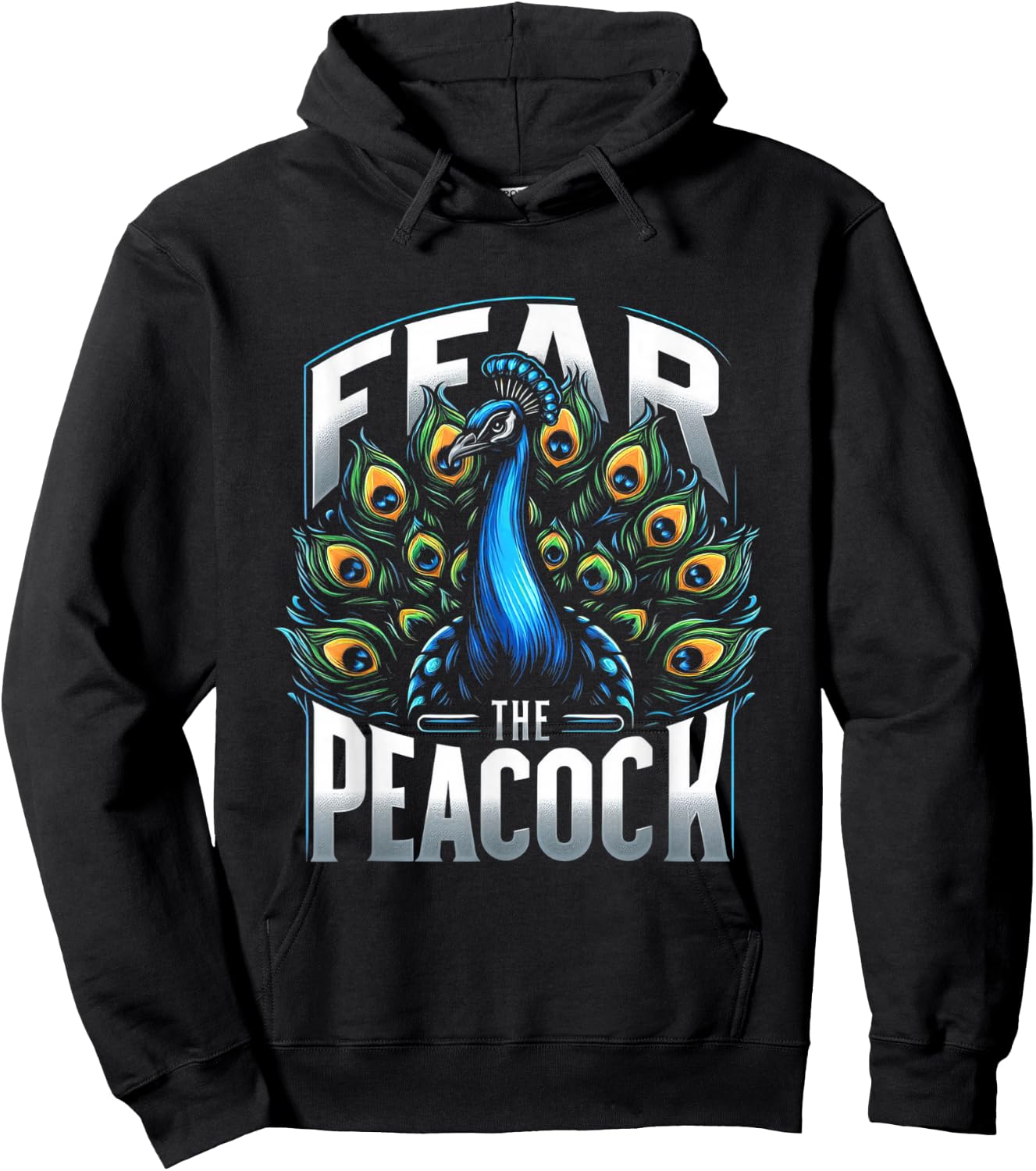Fear The Peacock Zookeeper Ornithologist Funny Bird Lover Hoodie - Hoodie | Black