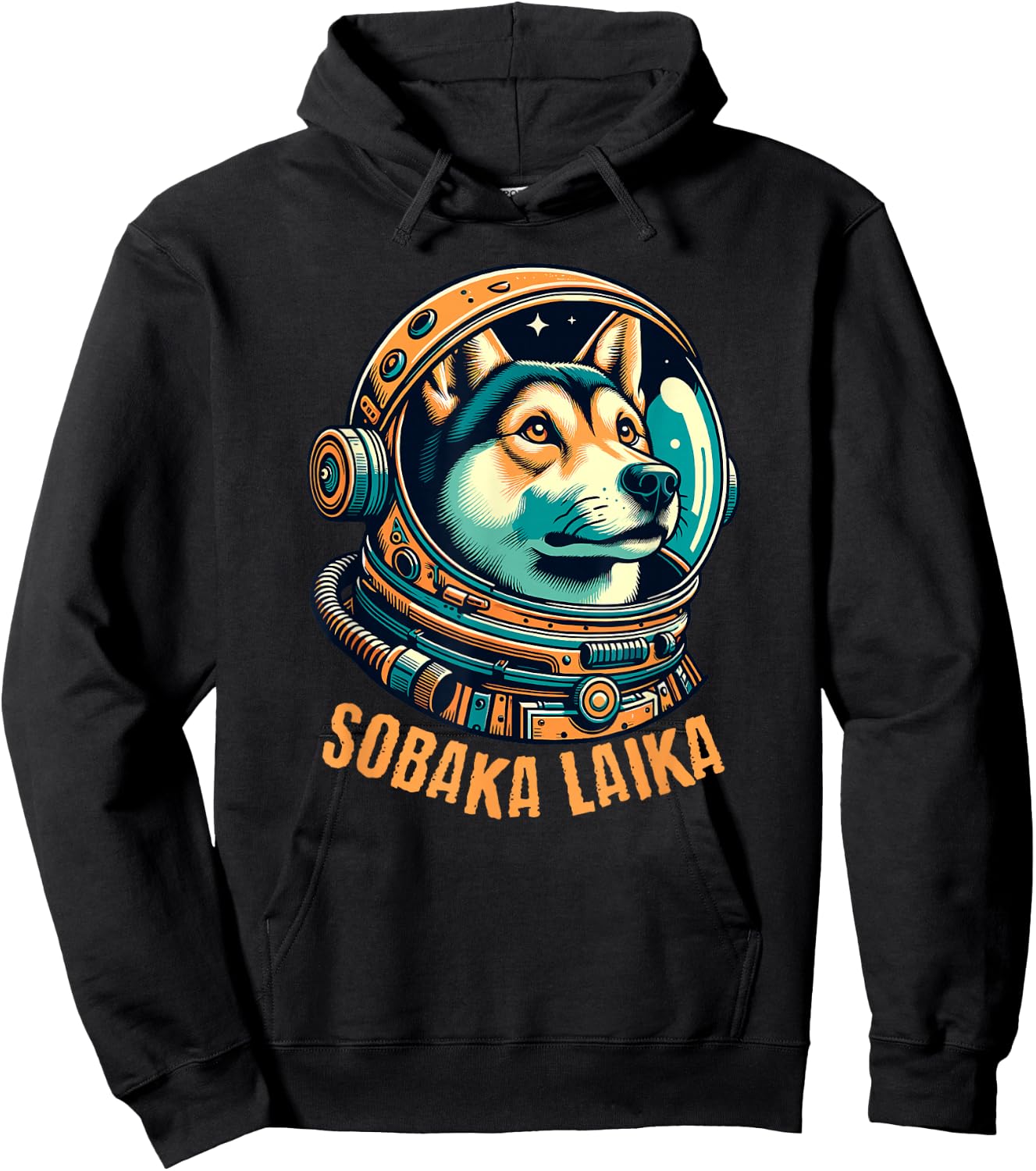USSR Sobaka Laika Soviet Space Hoodie - Hoodie | Black