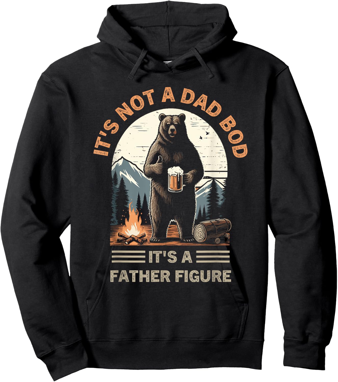 It's Not A Bad Bod It's A Father Figure Family Dad funny Hoodie - Hoodie | Black