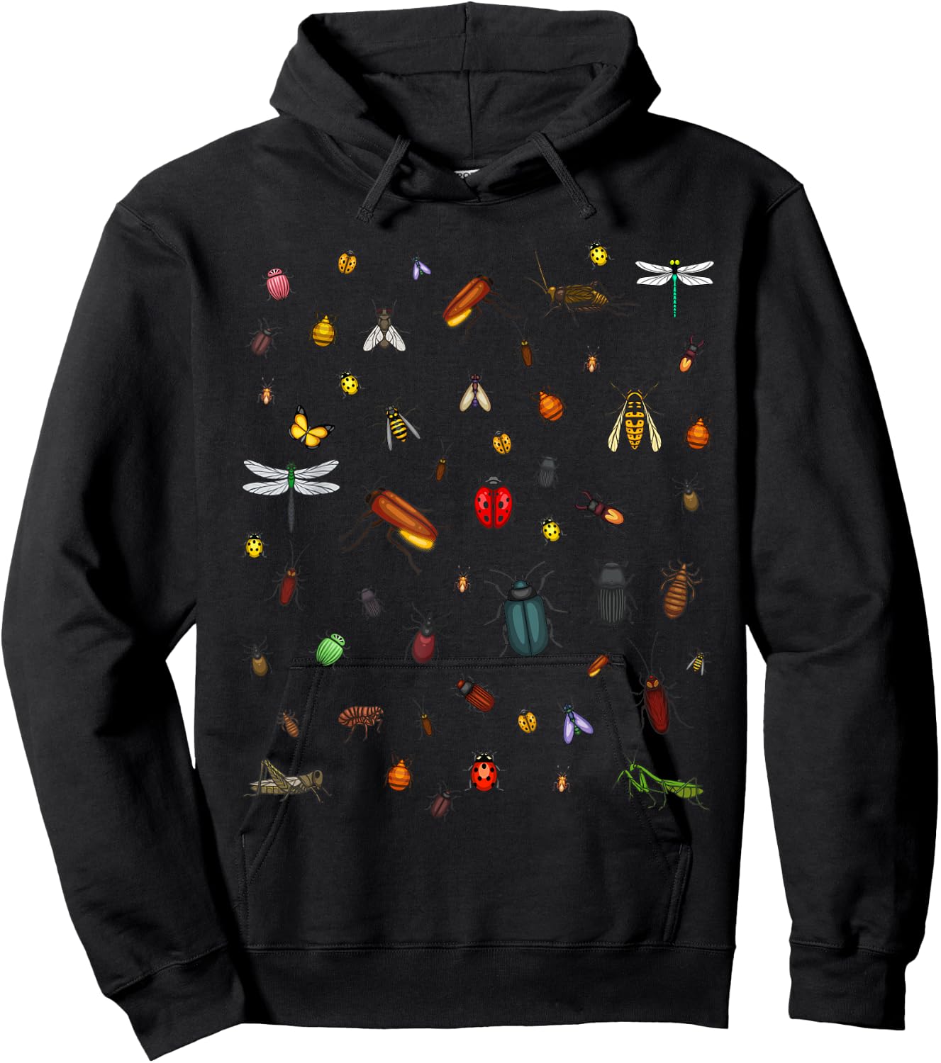 Cute Bugs Designs Women Insect Collectors Lovers Hoodie - Hoodie | Black