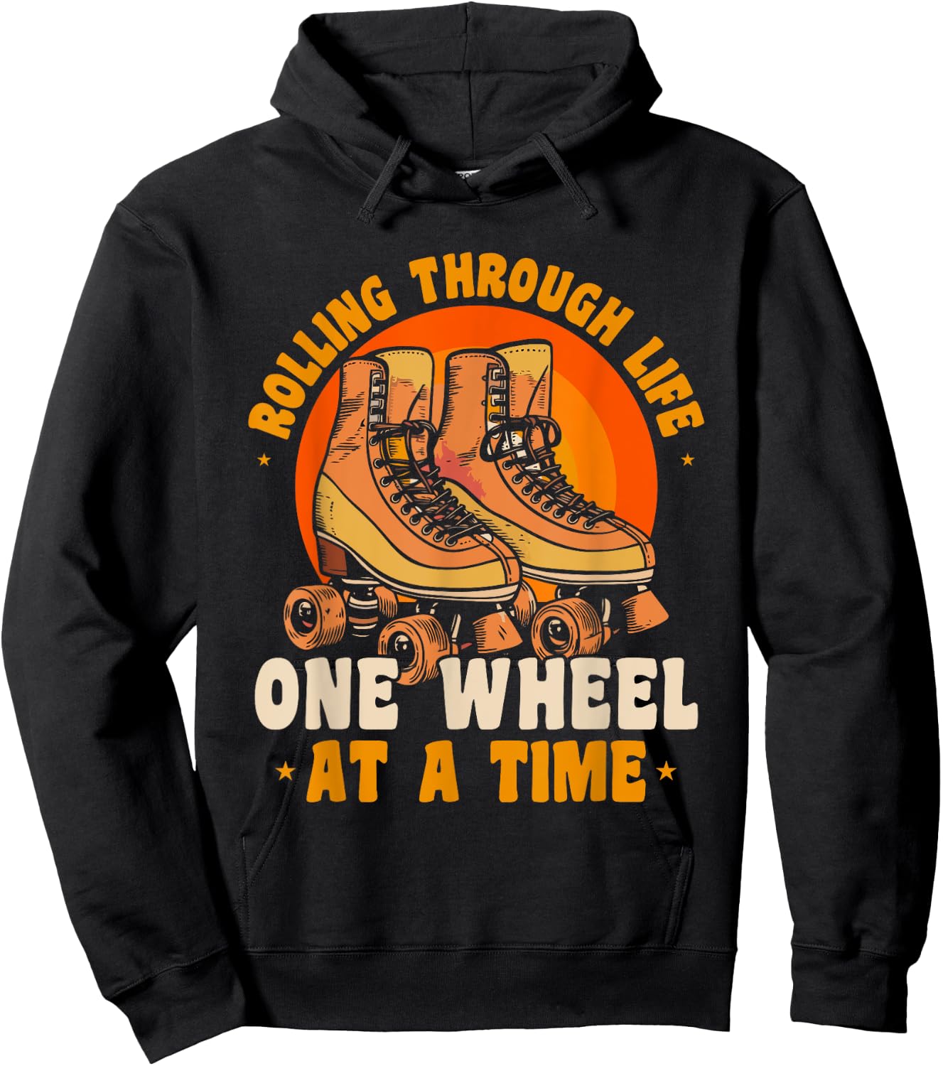 Roller Skate Rolling Through Life Roller Skater Hoodie - Hoodie | Black