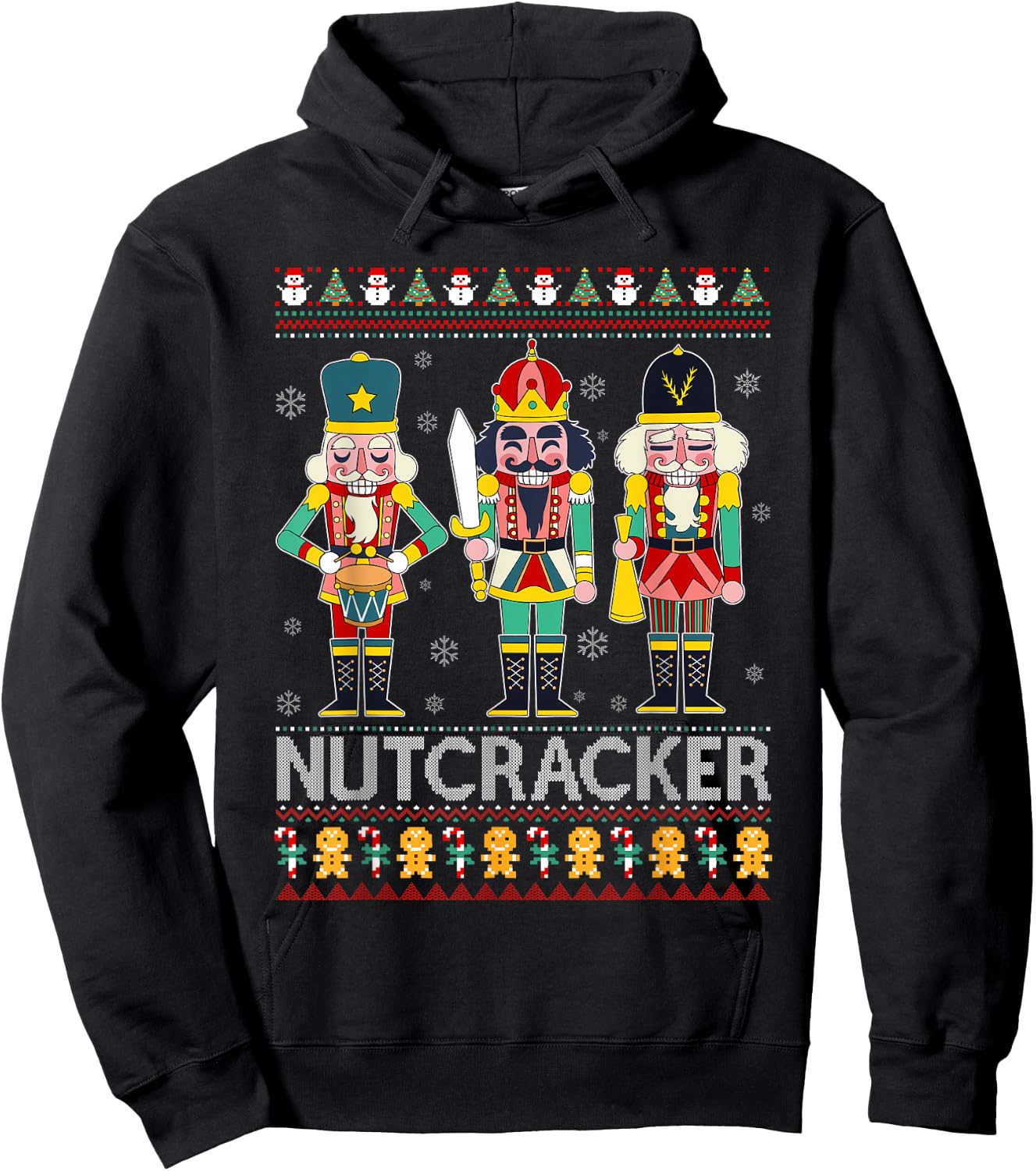 Nutcracker Squad Shirt Funny Ugly Christmas Sweater Xmas Hoodie - Hoodie | Black