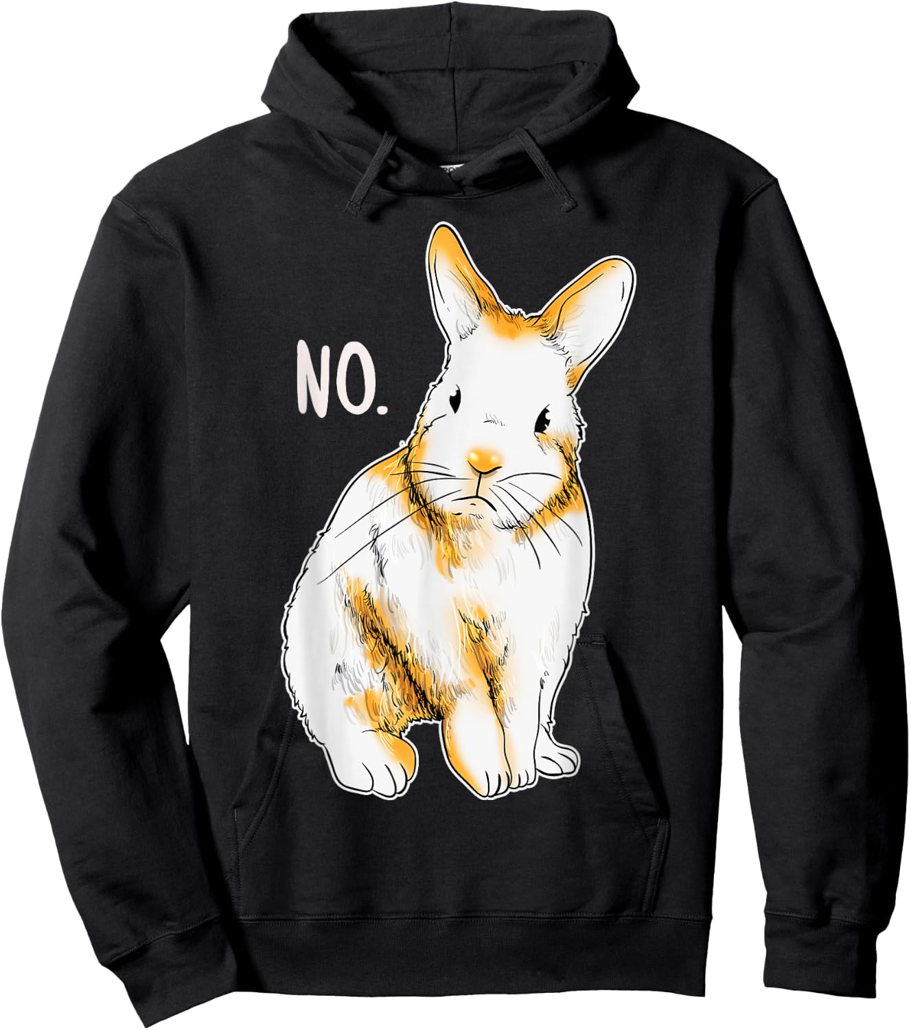 Disapproving Rabbit Funny Animals Shirt Rabbit Shirt Hoodie - Hoodie | Black