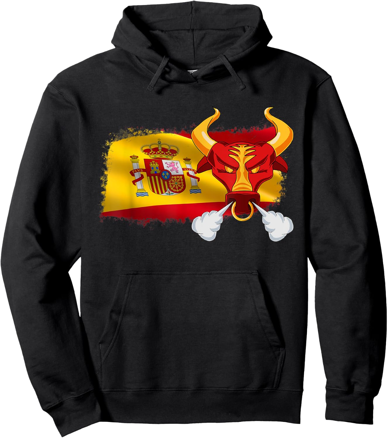 Bullfighting Spain Flag for Bulls running Lovers Hoodie - Hoodie | Black