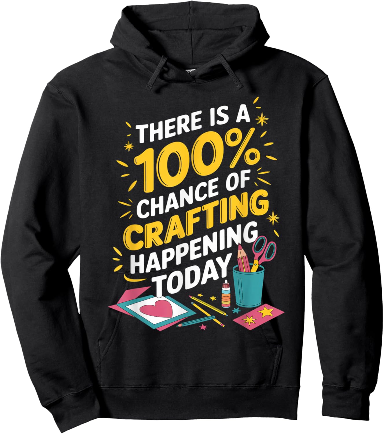 Chance Of Crafting Cardmaking Crafter Scrapbook Card Maker Hoodie - Hoodie | Black
