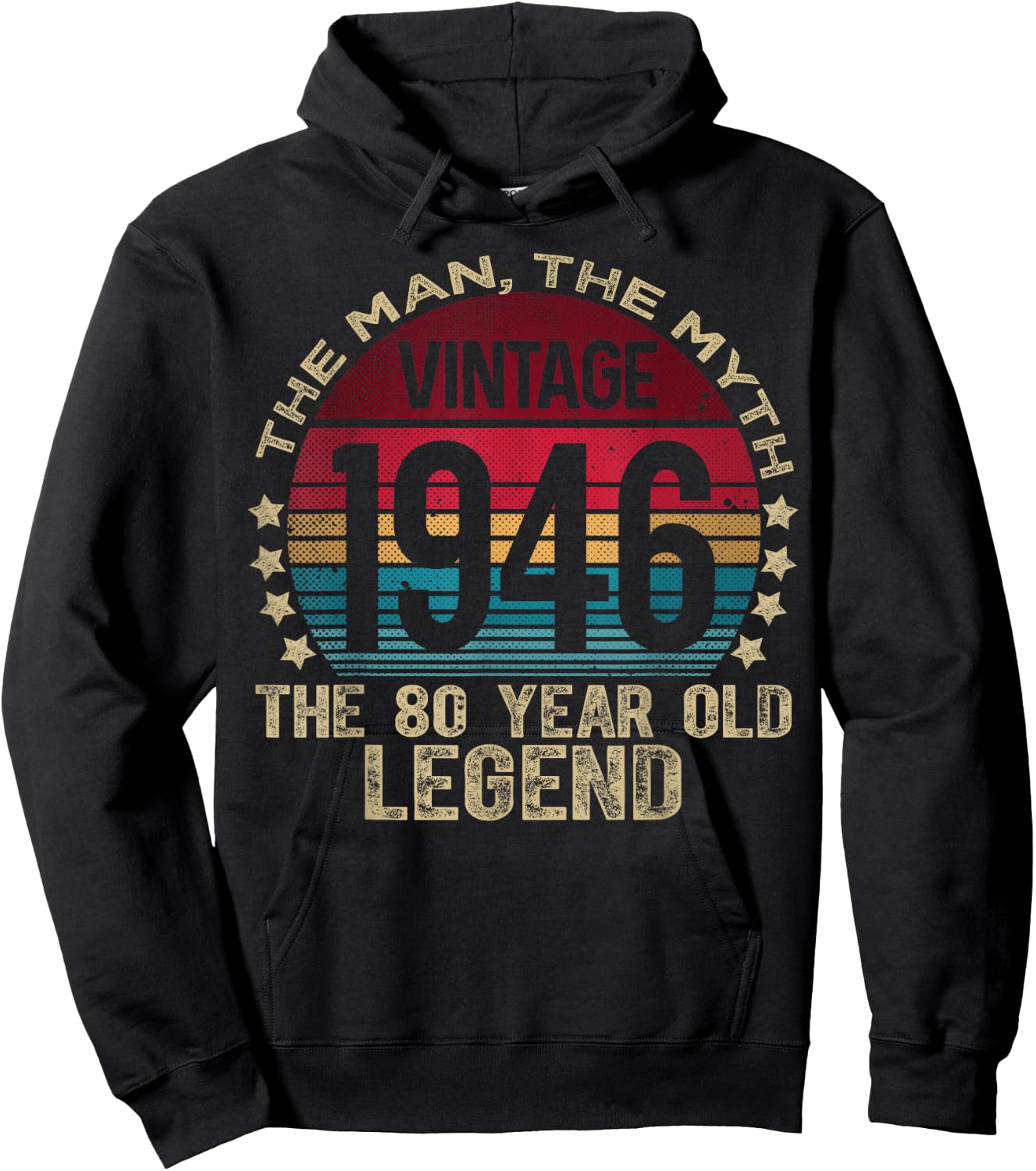 80 Year Old Gifts Vintage 1946 Limited Edition 80th Birthday Hoodie - Hoodie | Black