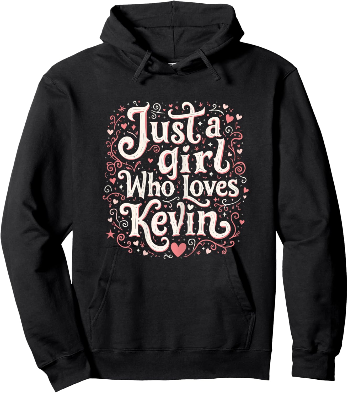 Just A Girl who loves KEVIN Cute KEVIN Hoodie - Hoodie | Black