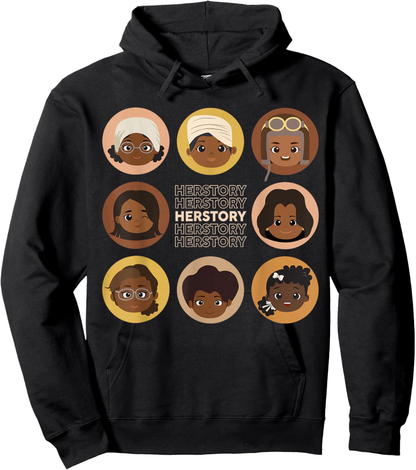 Herstory African American Black History Month Pride Kids Hoodie - Hoodie | Black