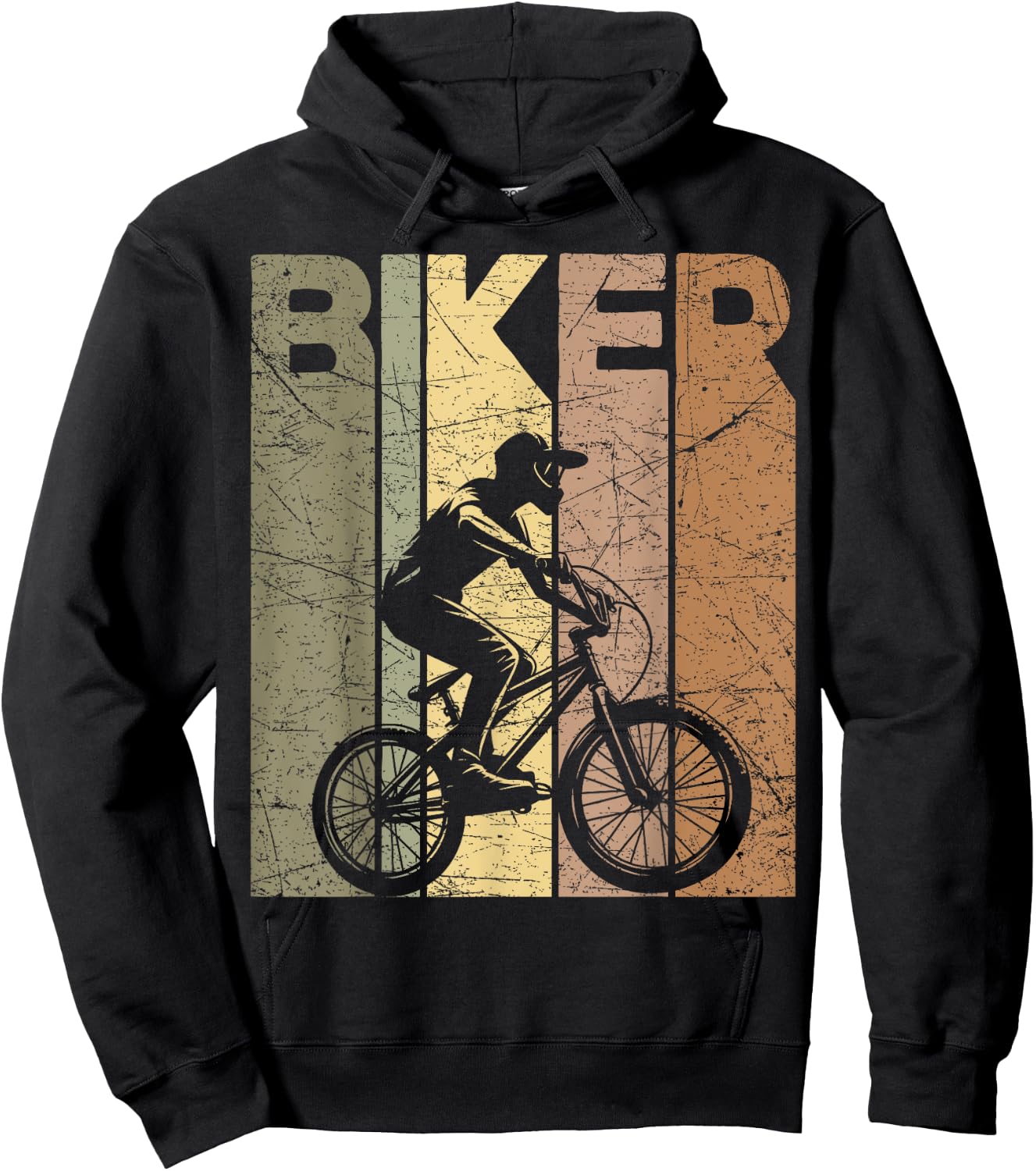 Mountain Biker Vintage MTB Retro Mountain Biking Hoodie - Hoodie | Black