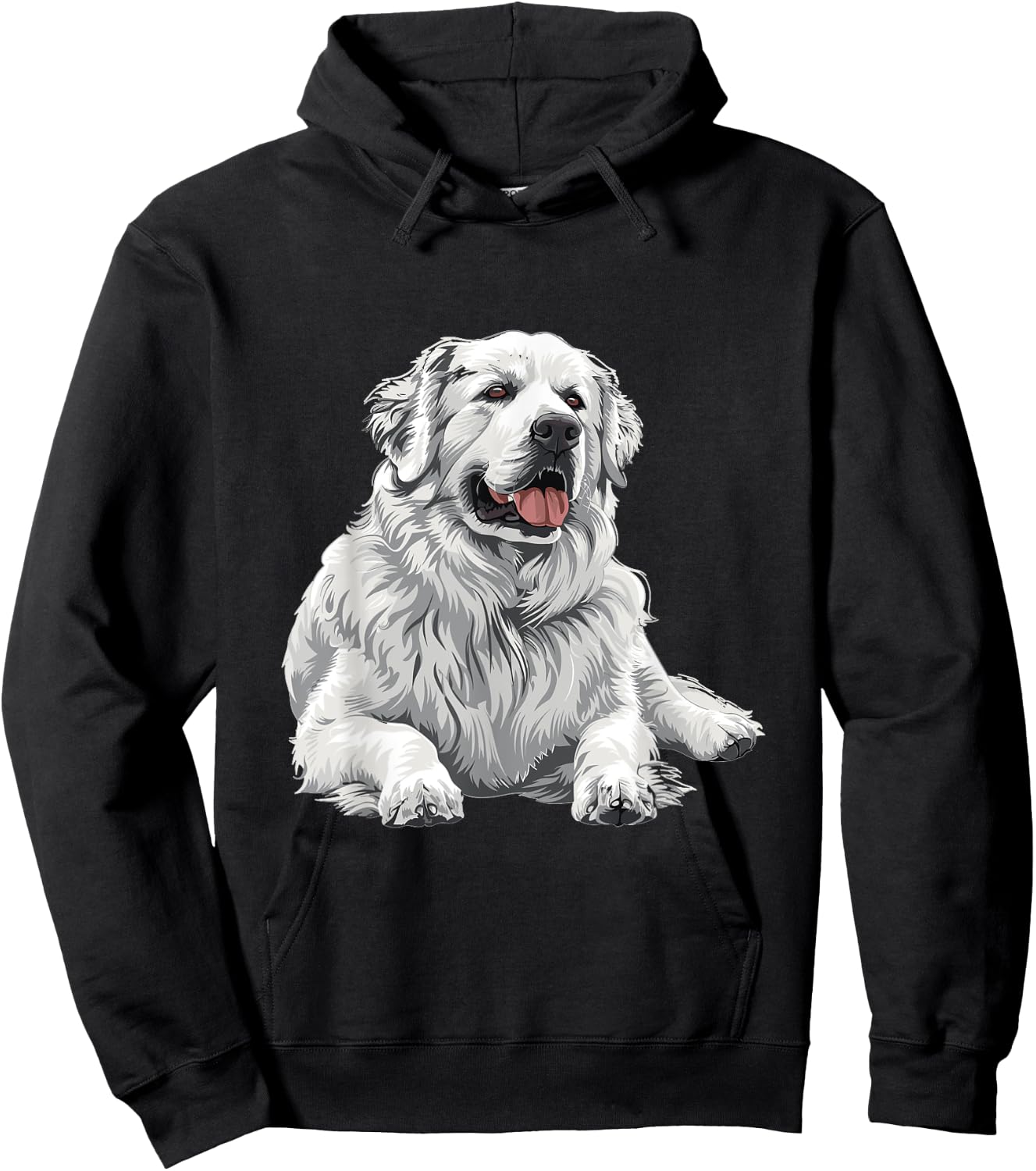Great Pyrenees Dog Breed Graphic Hoodie - Hoodie | Black