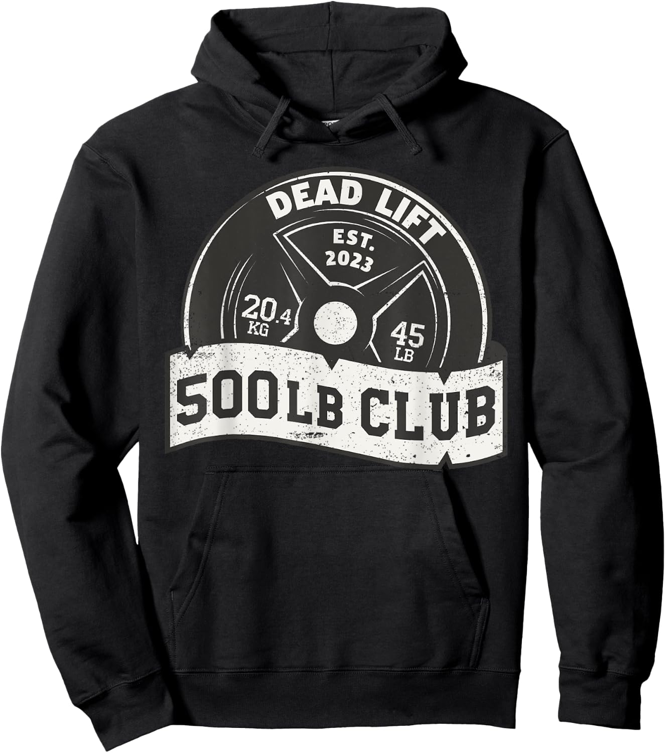 500 Lb Pound Club Dead Lift Bench Press Squat Train Women Hoodie - Hoodie | Black