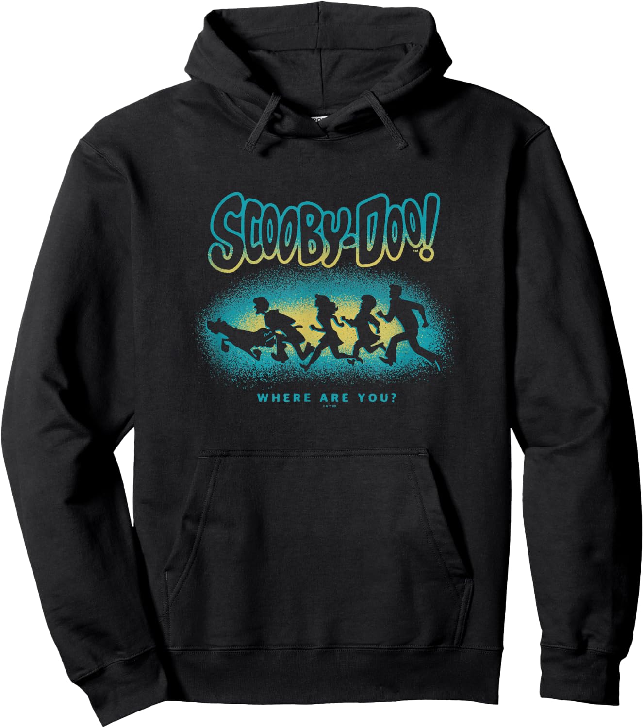 Scooby-Doo Halloween Vintage Mystery Inc Spooky Silhouettes Hoodie - Hoodie | Black