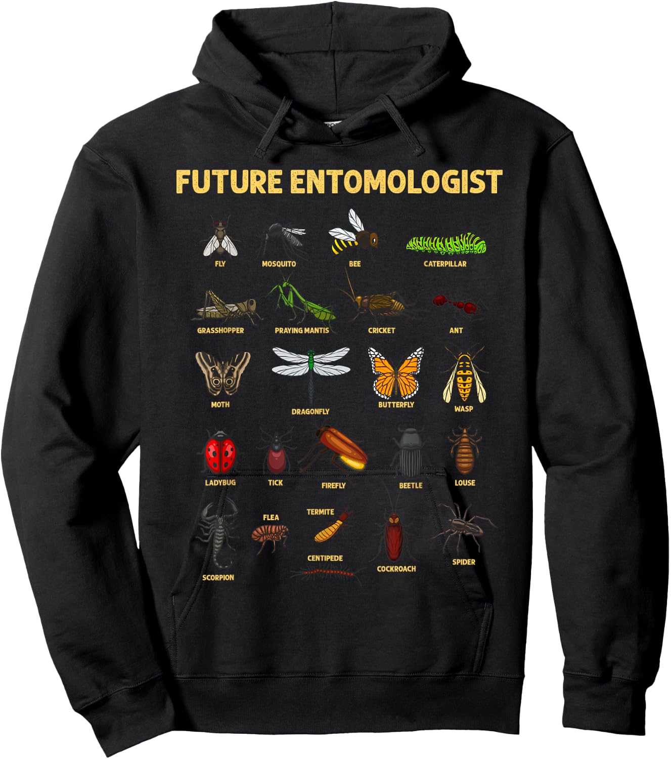 Funny Bug Catcher Designs For Kids Men Women Insect Hunter Hoodie - Hoodie | Black